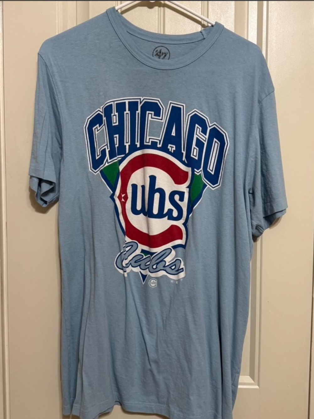 47 Brand Light Blue Chicago Cubs Graphic Tee